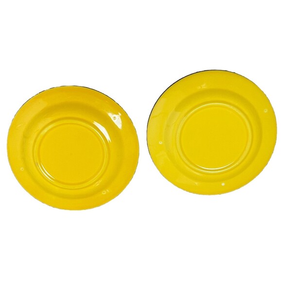 Fiestaware Bread Plate Set Homer Laughlin Harlequin Yellow Vintage Cottage Lot 2 - Picture 2 of 4
